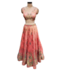 Coral Orange Tissue Lehenga