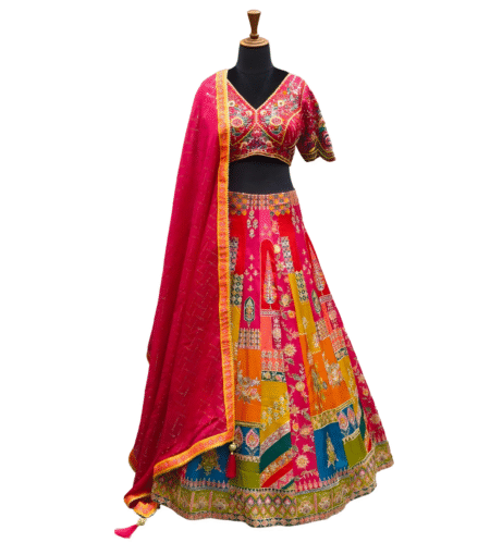 MULTI COLOR PRINTED LEHENGA