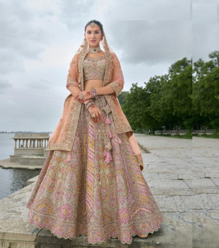 Silk Lehenga With Heavy Embroidery