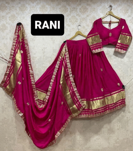 Gajji silk Lehenga with Gota Work
