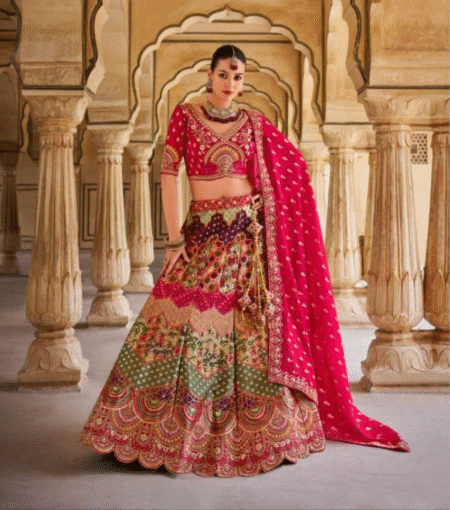 Banarasi Silk Lehenga with Zarkan