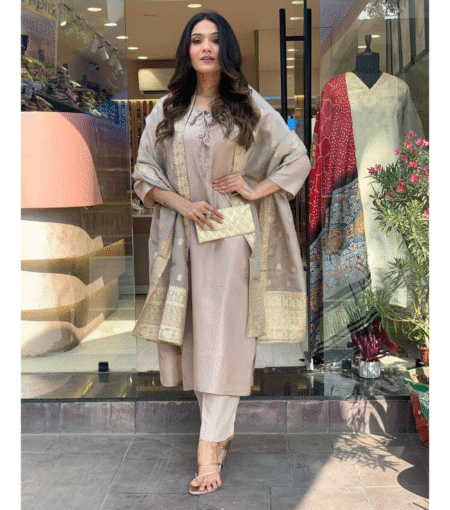 Roman Silk Kurti Set