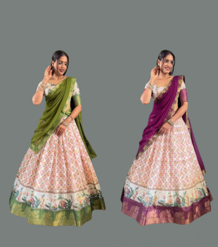 Soft Dola Cotton Silk Printed Lehenga
