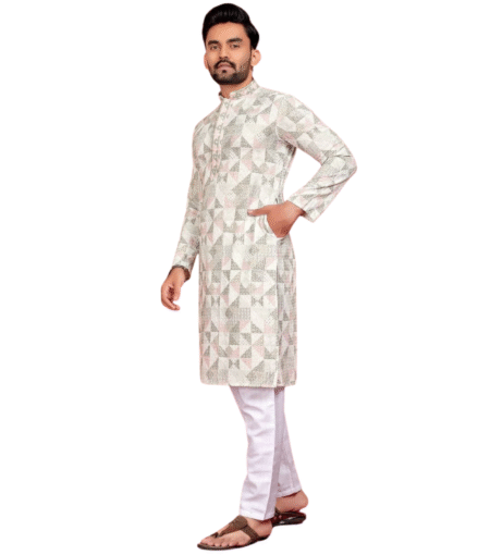Digital Printed Lucknowi Kurta Set