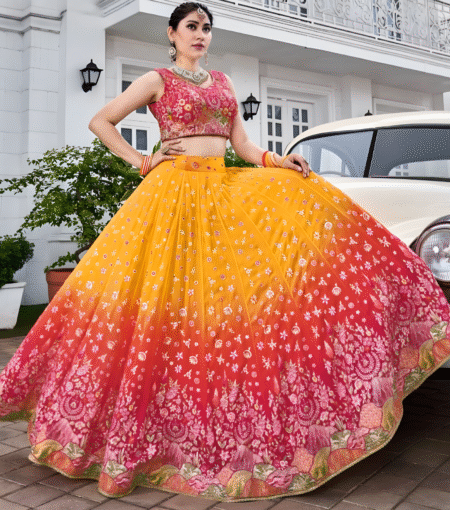 Yellow Pink Lehenga