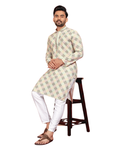 Multi Color Lucknowi Kurta Set