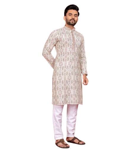 Pink Lucknowi Kurta Set