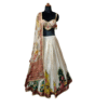 White Lehenga with Beautiful Border