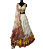 White Color Beautiful Border Lehenga