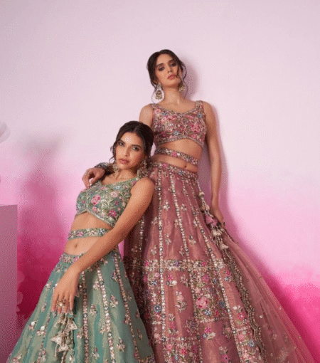 Bridal Net Semi Stitched Lehenga